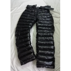 New unisex shiny nylon wet look winter pants padded trousers